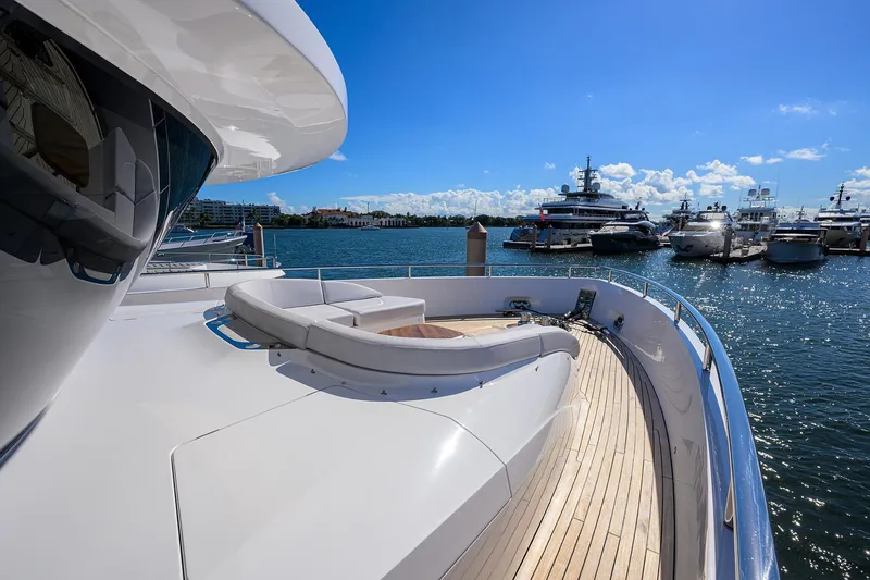 Slide: The Image of Luxury yacht Princess X80, 2026, in sunny harbor. - 32