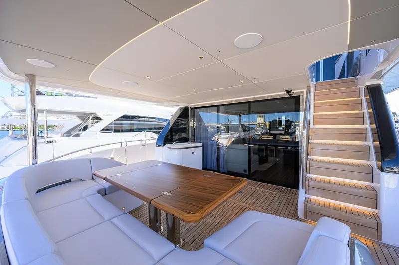 Slide: The Image of Luxurious interior of Princess X80 yacht, model year 2026. - 37