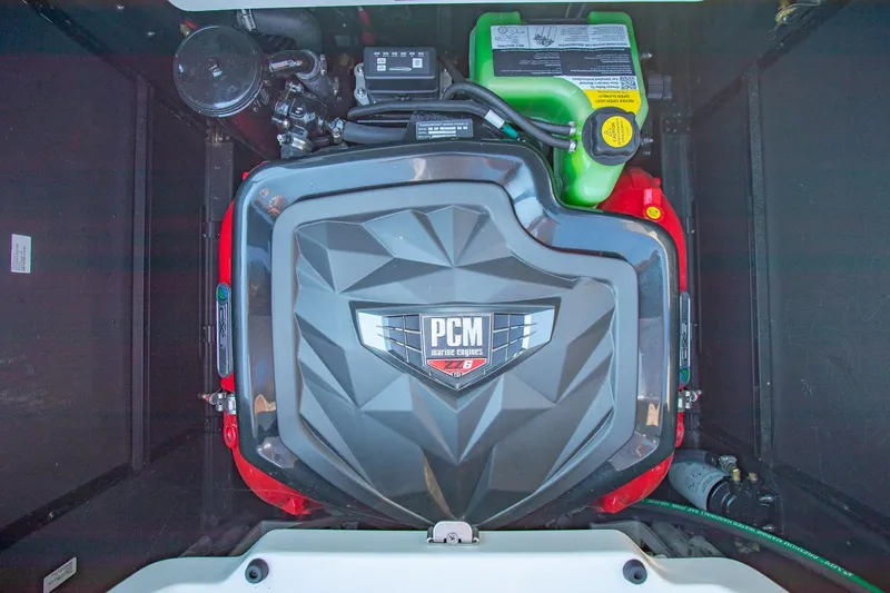 Slide: The Image of Engine compartment of 2022 Nautique Super Air Nautique G25 with PCM marine engine. - 26