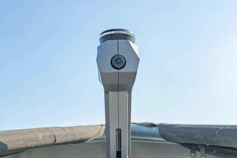 Slide: The Image of Close-up of 2022 Nautique Super Air Nautique G25 camera against clear sky. - 32