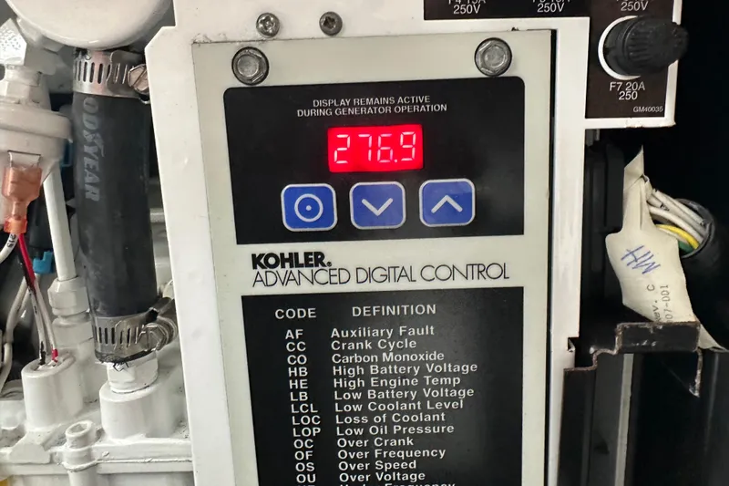Slide: The Image of Kohler advanced digital control panel displaying 276.9 on a Chaparral Signature 370, 2010 model. - 60