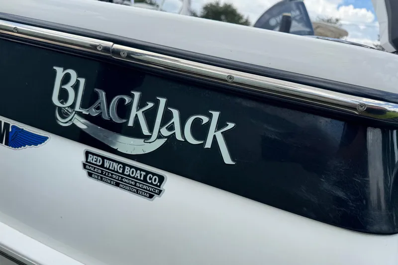 Slide: The Image of 2015 BlackJack 224 Bay boat with Red Wing Boat Co. sticker, Houston, Texas. - 8