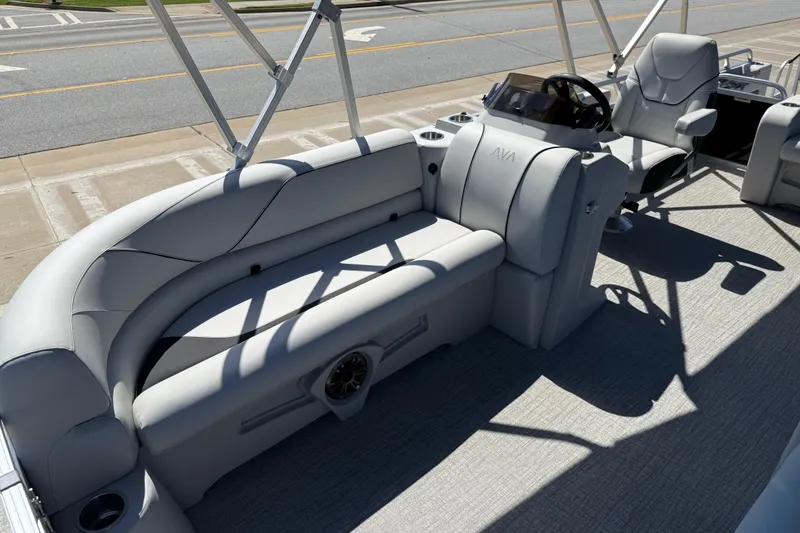 Slide: The Image of 2026 Avalon Venture 85 Versatile rear bench with sleek gray seating and modern design. - 11