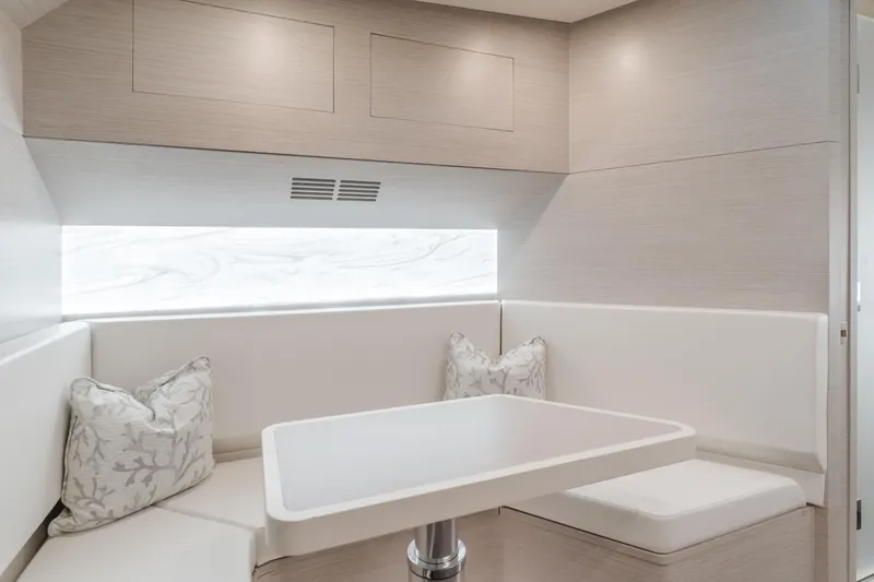 Slide: The Image of Luxurious interior of 2023 Scout 530 LXF yacht with elegant seating and modern design. - 3