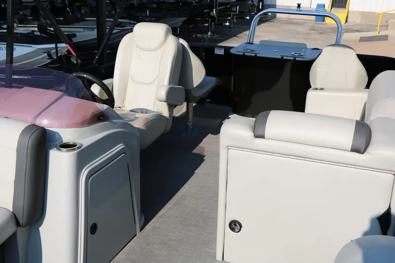 Slide: The Image of 2023 Sylvan Mirage Fish 820 Party Fish interior with comfortable seating and modern design. - 14