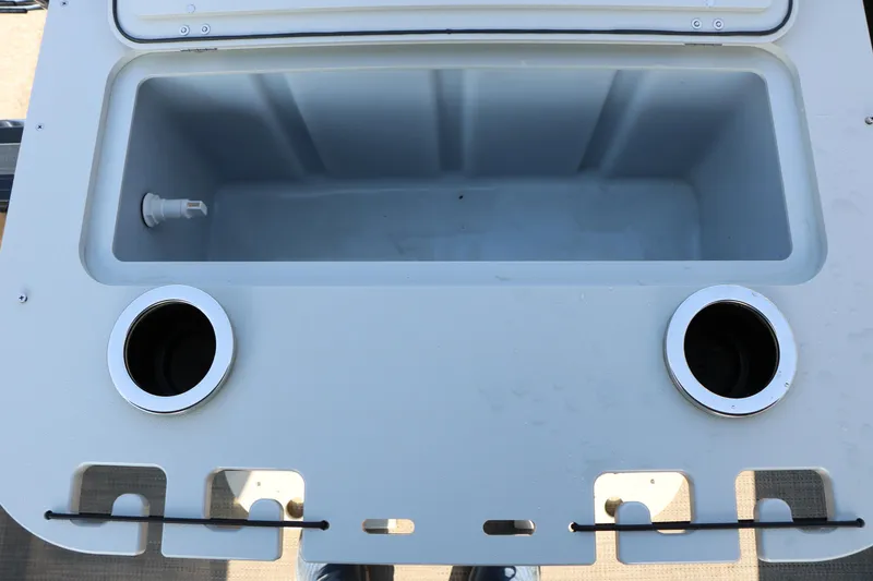 Slide: The Image of 2023 Sylvan Mirage Fish 820 Party Fish boat compartment with cup holders. - 22