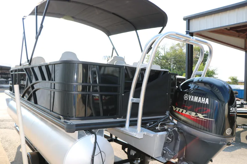 Slide: The Image of 2023 Sylvan Mirage Fish 820 Party Fish pontoon boat with Yamaha VMAX engine. - 7