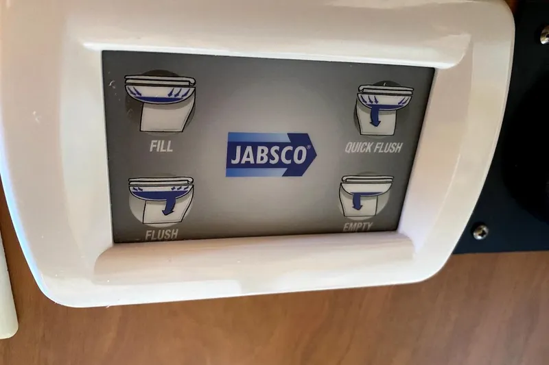 Slide: The Image of Jabsco marine toilet control panel on 2005 Mainship 34 Trawler. - 9