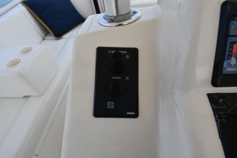 Slide: The Image of Control panel on a 1996 Ocean Yachts 53 Super Sport boat. - 23