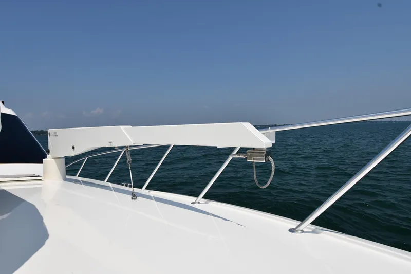 Slide: The Image of 1996 Ocean Yachts 53 Super Sport yacht deck with ocean view. - 5