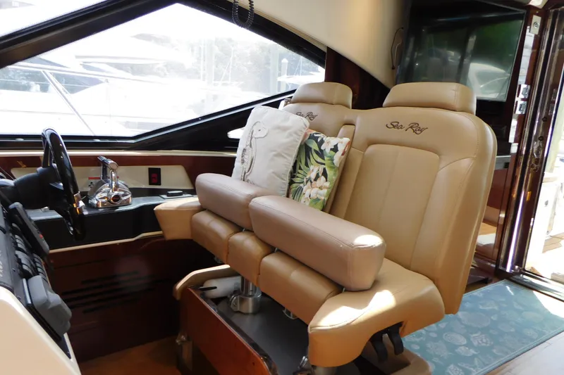 Slide: The Image of Luxurious interior of 2013 Sea Ray 510 Sundancer with plush seating and elegant design. - 35