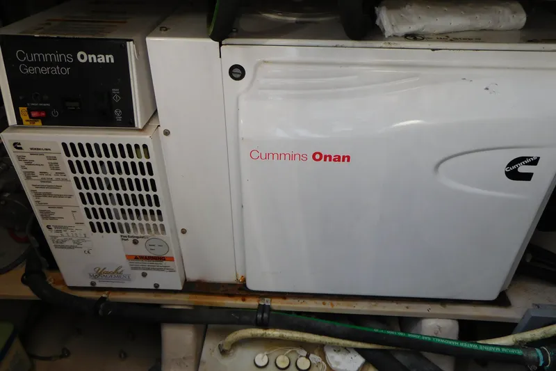 Slide: The Image of Cummins Onan generator in 2013 Sea Ray 510 Sundancer yacht engine room. - 83