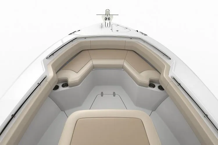 Slide: The Image of Manufacturer Provided Image: 2016 Boston Whaler 250 Outrage boat interior with cushioned seating. - 27