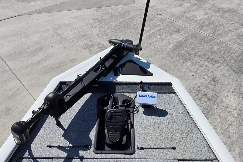 Slide: The Image of 2023 Tracker Pro Team 195 TXW Tournament Edition boat with Lowrance electronics and trolling motor. - 13