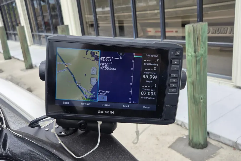 Slide: The Image of Garmin GPS display on 2023 Tracker Pro Team 195 TXW Tournament Edition boat. - 9