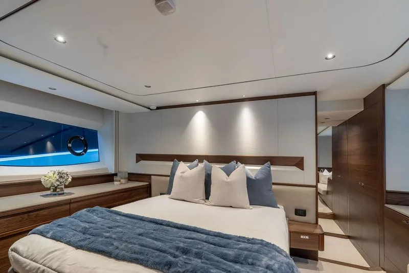 Slide: The Image of Luxurious bedroom on the Princess S65 yacht, model year 2026. - 32