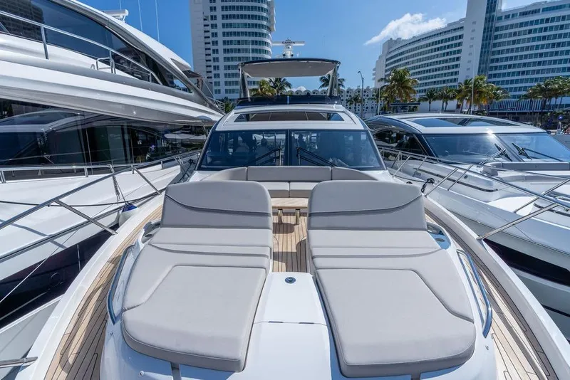 Slide: The Image of Luxury yacht Princess S65 from 2026 docked in harbor. - 43