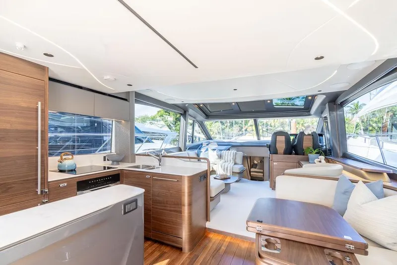 Slide: The Image of Luxurious interior of the 2026 Princess S65 yacht. - 45