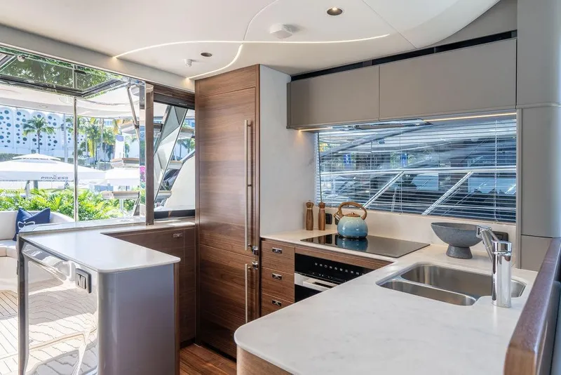 Slide: The Image of Modern kitchen on the 2026 Princess S65 yacht. - 48