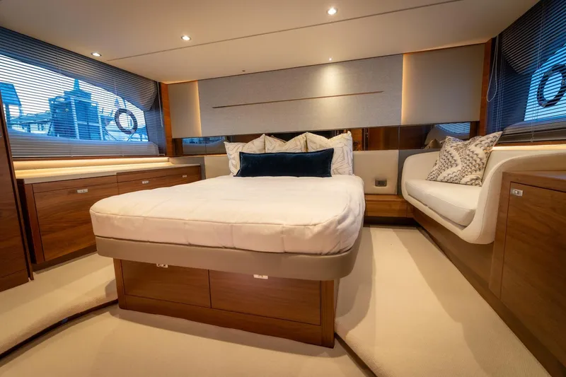 Slide: The Image of Control panel of Princess V55 Express yacht, year 2026. - 2