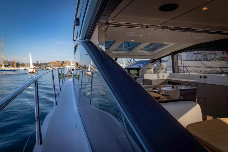 Slide: The Image of Helm of Princess V55 Express 2026 with navigation screens. - 45