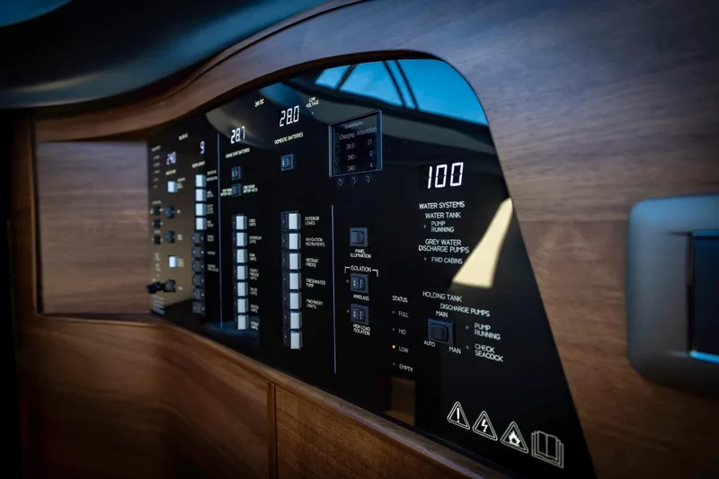 Slide: The Image of Luxurious interior of the 2026 Princess V55 Express yacht. - 5