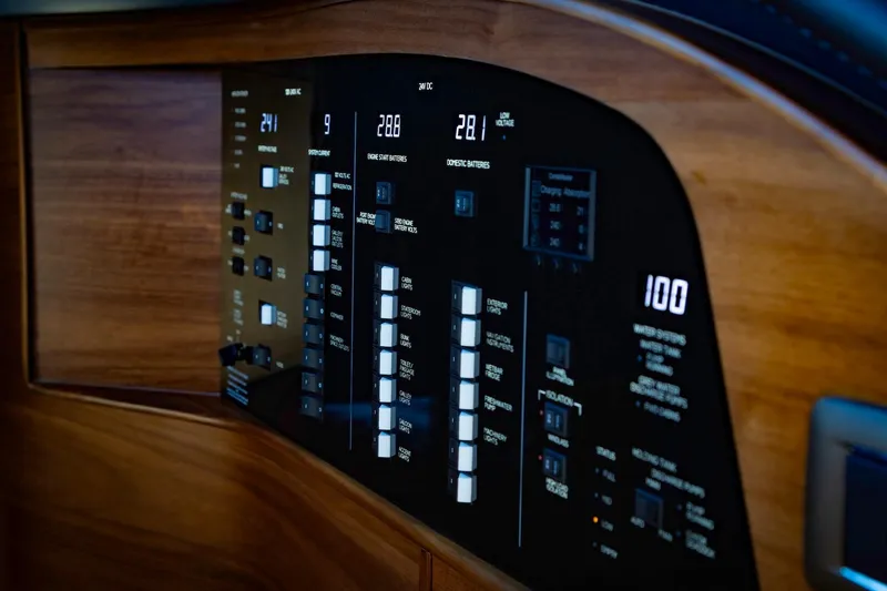 Slide: The Image of Luxurious interior of the 2026 Princess V55 Express yacht. - 6