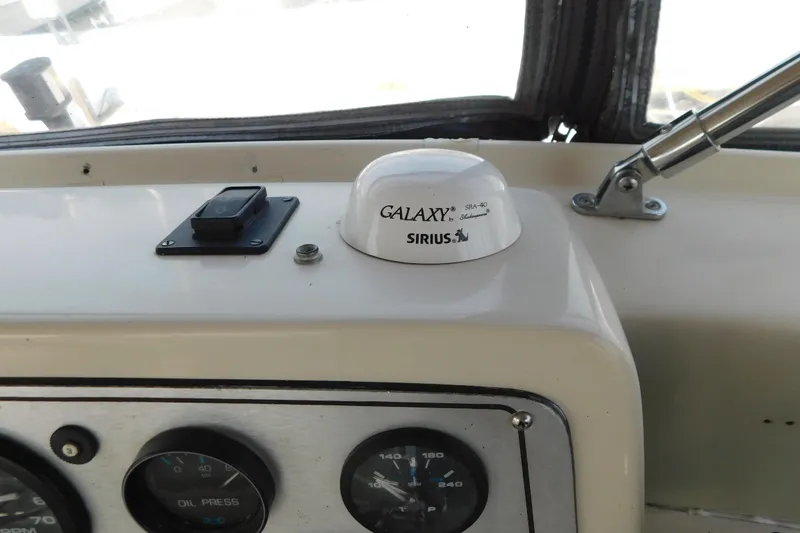 Slide: The Image of Control panel of 1987 Mainship 40 DC with Galaxy Sirius antenna. - 17