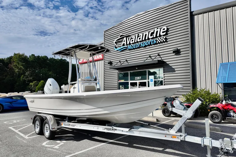 The Image of 2026 Bulls Bay 2200 boat on trailer at Avalanche Motorsports dealership. - 1