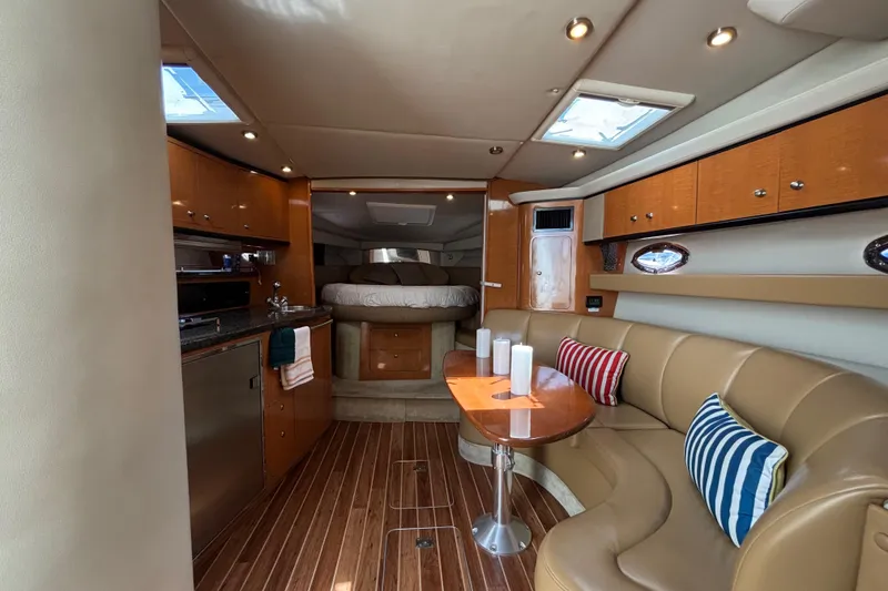 Slide: The Image of Luxurious interior of 2007 Chaparral Signature 350 yacht with cozy seating and modern amenities. - 4