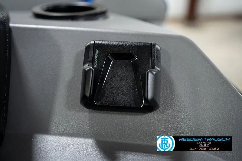 Slide: The Image of Dashboard of 2026 Bennington 21 SSB with horn and power buttons. - 35