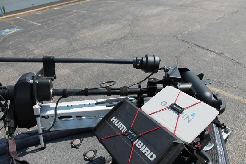 Slide: The Image of 2022 Phoenix 721 Pro XP boat with Garmin and Humminbird electronics on deck. - 9