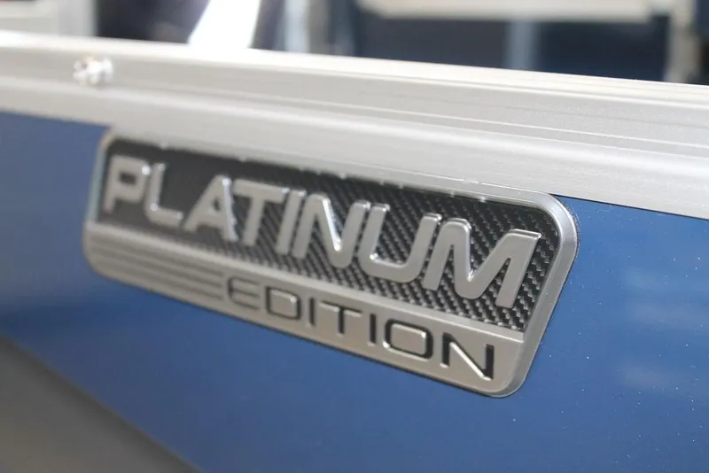 Slide: The Image of Platinum Edition badge on 2025 Avalon Venture 85 Quad Fish 21 FT boat. - 3