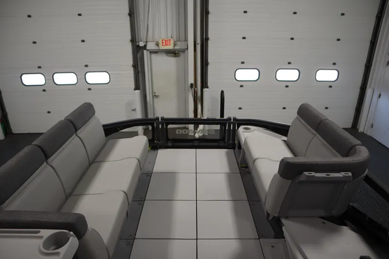 Slide: The Image of 2024 Sea-Doo Switch Sport/Cruise 21 interior with spacious seating and modern design. - 17