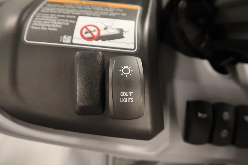 Slide: The Image of 2024 Sea-Doo Switch Sport/Cruise 21 warning labels on dashboard, emphasizing safety precautions. - 34