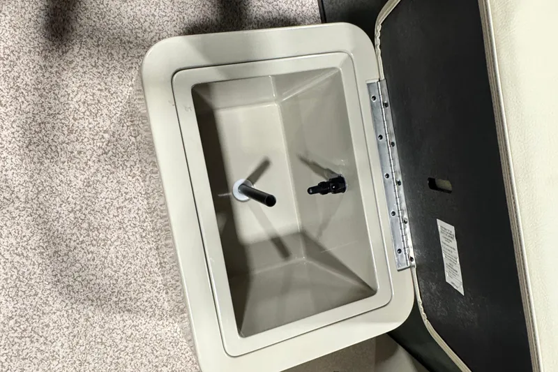 Slide: The Image of Open storage compartment in 2026 Veranda Vista 20F4 boat interior. - 4