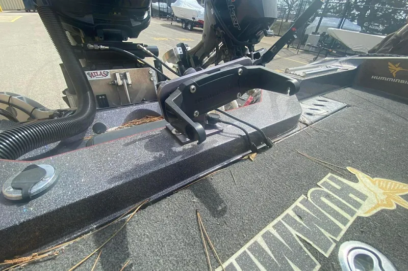 Slide: The Image of 2017 Ranger 621FS Fisherman boat deck with Humminbird equipment and motor mount. - 16