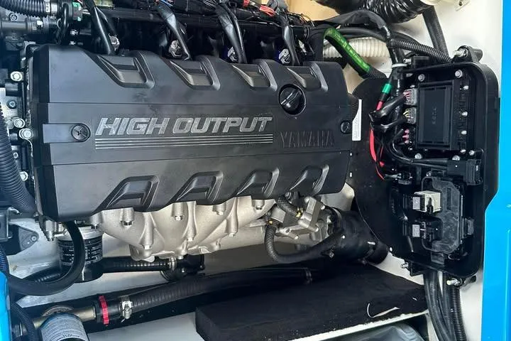 Slide: The Image of 2023 Yamaha Boats 222XD high output engine, showcasing advanced marine technology. - 6