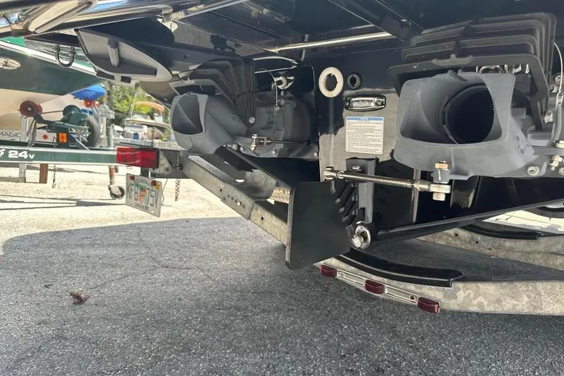 Slide: The Image of Rear view of a 2023 Yamaha Boats 222XD jet propulsion system. - 7