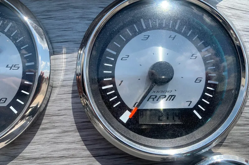 Slide: The Image of Close-up of 2018 Veranda Relax VR 25 RC RPM gauge, showing reflections. - 12