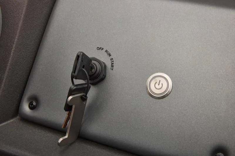 Slide: The Image of Ignition switch and power button on 2026 Sun Tracker Party Barge 22 DLX. - 38