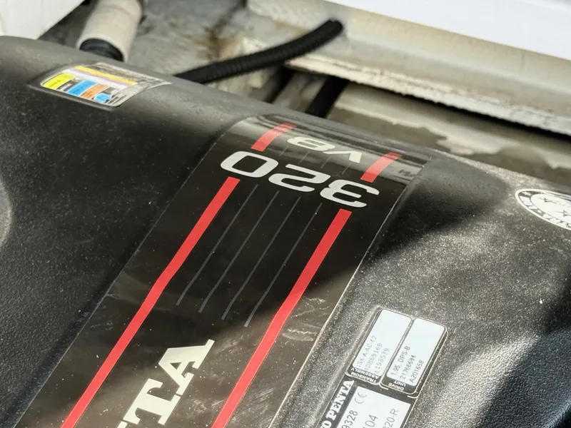 Slide: The Image of Volvo Penta 320 engine in 2012 Regal 2700 Bowrider boat. - 35