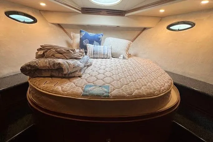 Slide: The Image of Bathroom interior of 2000 Carver 506 Motor Yacht with sink and toilet. - 30