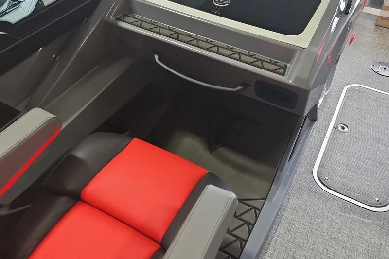 Slide: The Image of 2025 Trifecta Sport RF9 DC interior with red and black seating, modern design. - 11