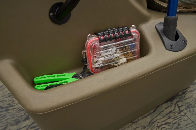 Slide: The Image of Manufacturer Provided Image: Fishing gear storage on 2026 Tracker Grizzly 1860 CC boat. - 16