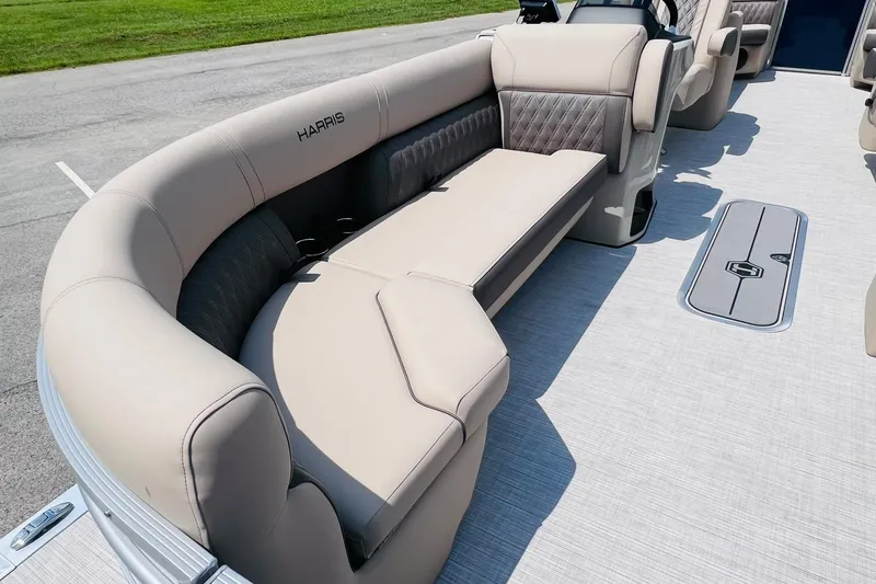 Slide: The Image of Luxurious seating on 2026 Harris Cruiser Sunliner 250 CW boat, featuring elegant design and comfort. - 13