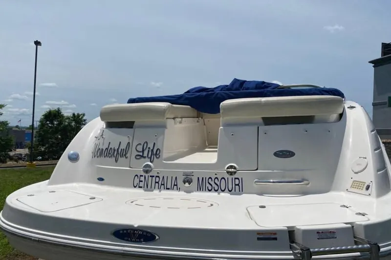 Slide: The Image of 2005 Chaparral 256 SSi boat with "A Wonderful Life" text, Centralia, Missouri. - 8