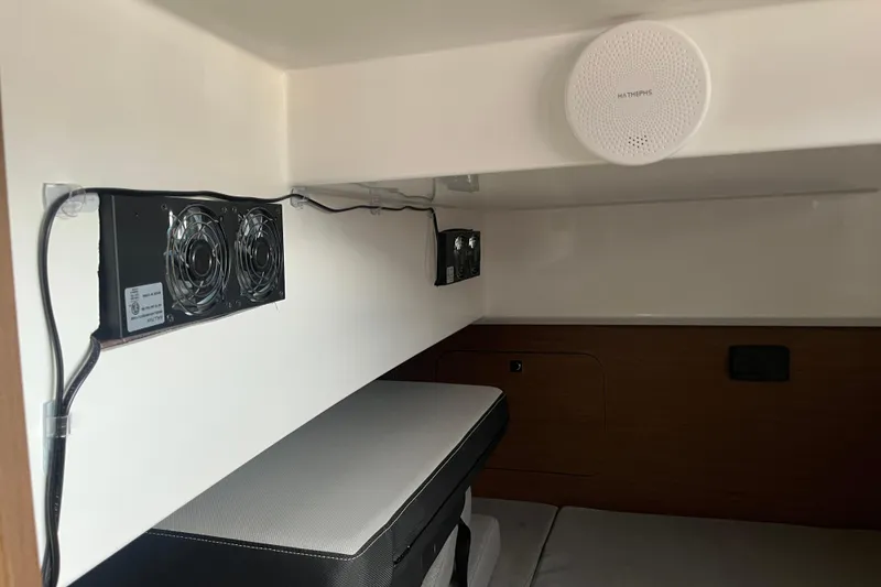 Slide: The Image of Interior of 2020 Jeanneau NC 895 boat cabin with ventilation system and speaker. - 45