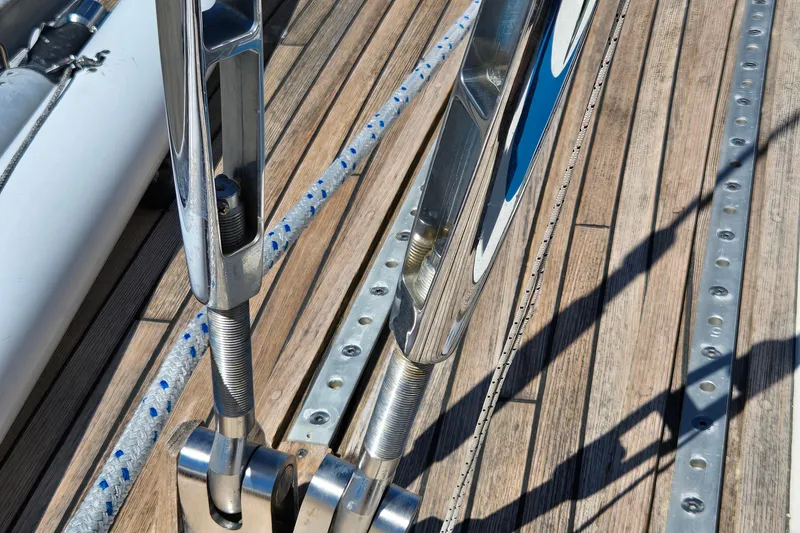 Slide: The Image of Control panel of a 1985 Swan 46 yacht with navigation and communication equipment. - 30