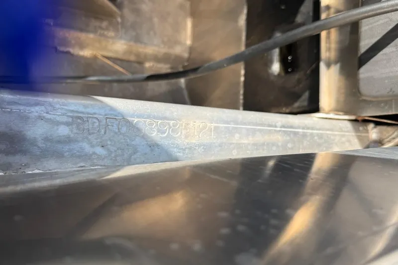 Slide: The Image of 2021 Barletta L23UC boat hull identification number (HIN) close-up. - 17